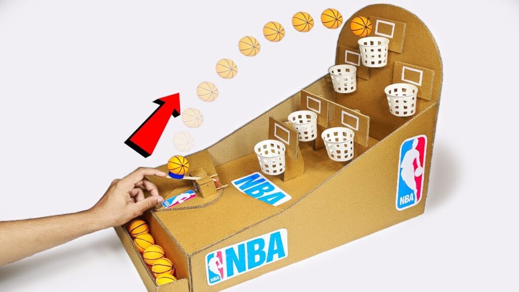 how to make nba basketball board game using cardboard
