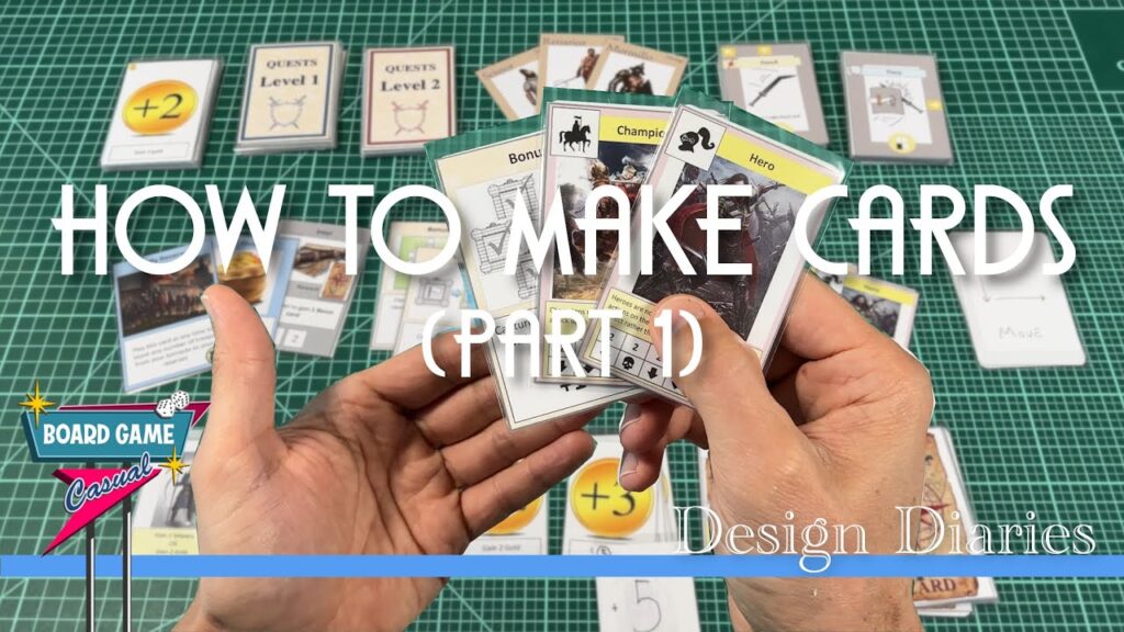 how to make question cards for a board game