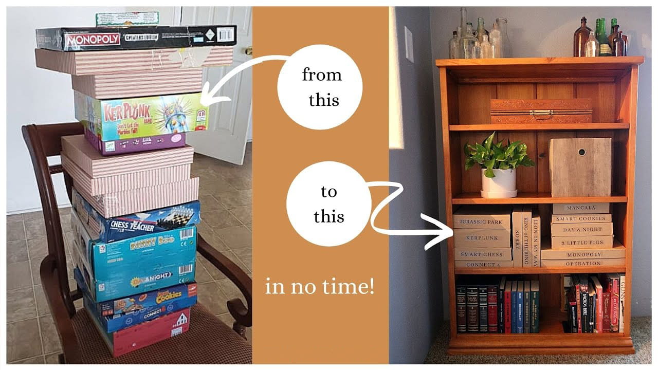 how to store board games in living room